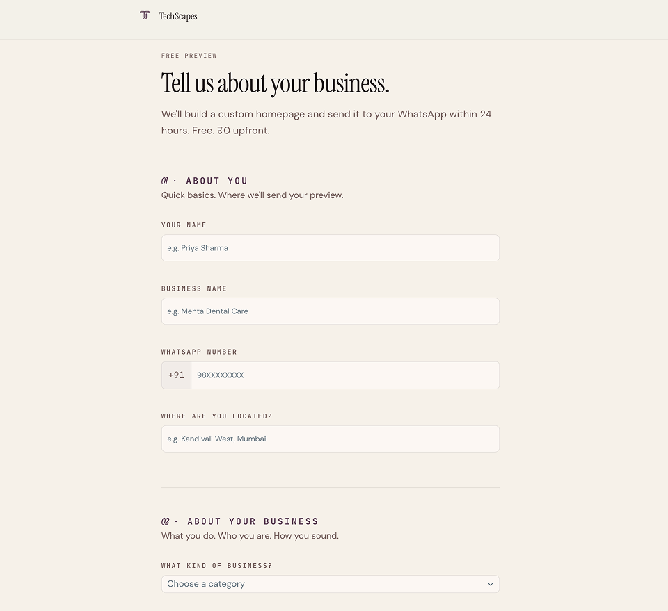 Fill our quote form.